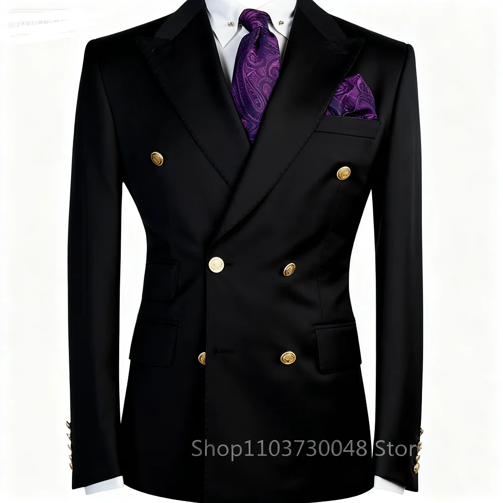 سترة رجالية أحادية اللون مع طية صدر السترة مزدوجة الصدر عشاء الرقص سترة أنيقة سليم صالح معطف سهرة للتدخين