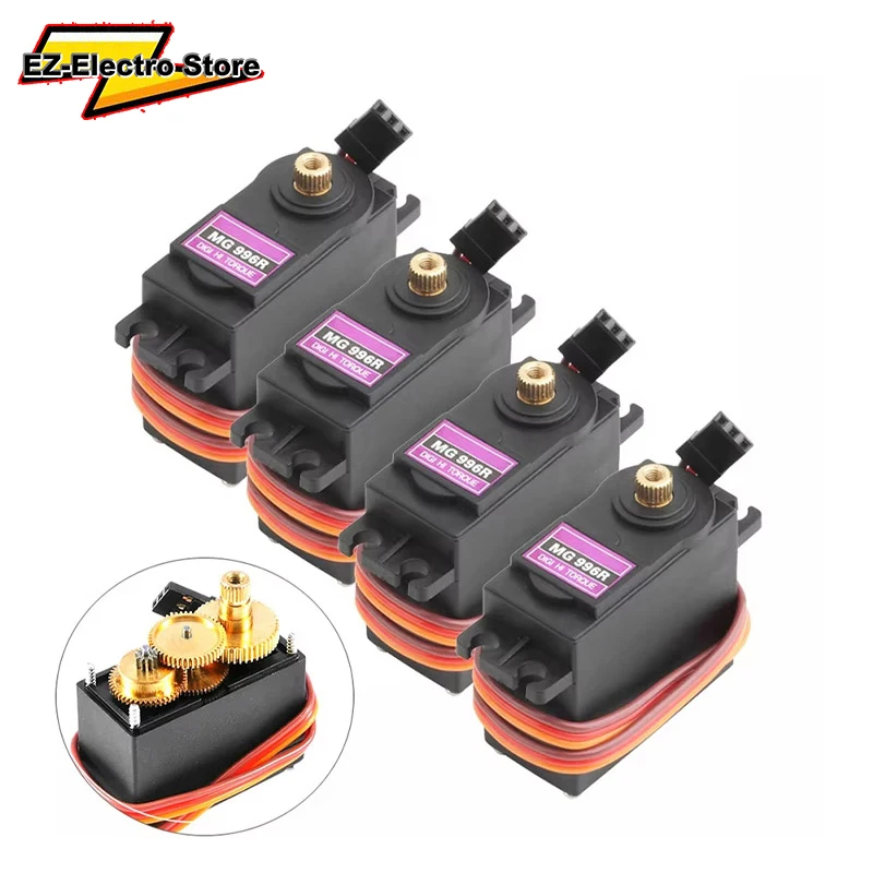 MG996R Digital Servo Motor 15KG Torque Metal Gears High Speed Waterproof for RC Car Robot Helicopter Compatible with DIY Project