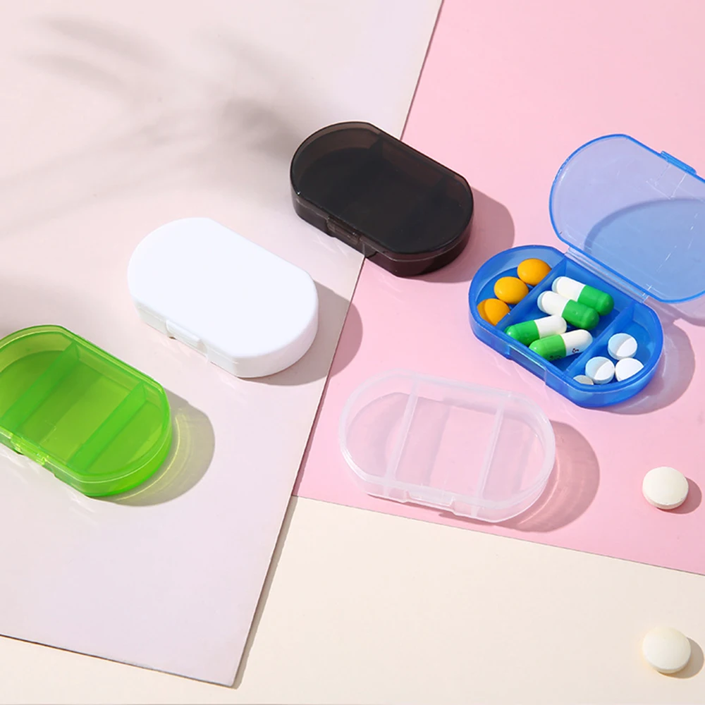 Pill Box Mini Pill Case 2/3 Grids Tablet Pill Organizer Case Dispenser Travel Tablet Holder Container Medicine Drug Storage Box