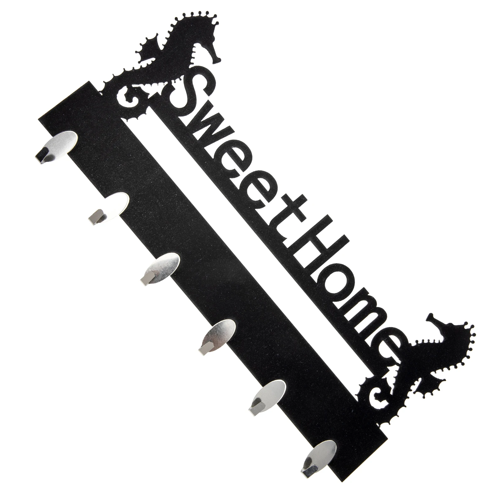 

Hooks Wall Mounted Coat Rack Hat Key Holder Stainless Steel Practical Long Term Use Simple Installation