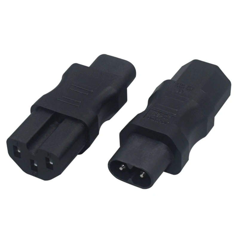 Adaptador macho alto rendimiento C8 a C7/C8 a C13/C8 a C15/C8 a C5, tipo recto, tamaño compacto, duradero