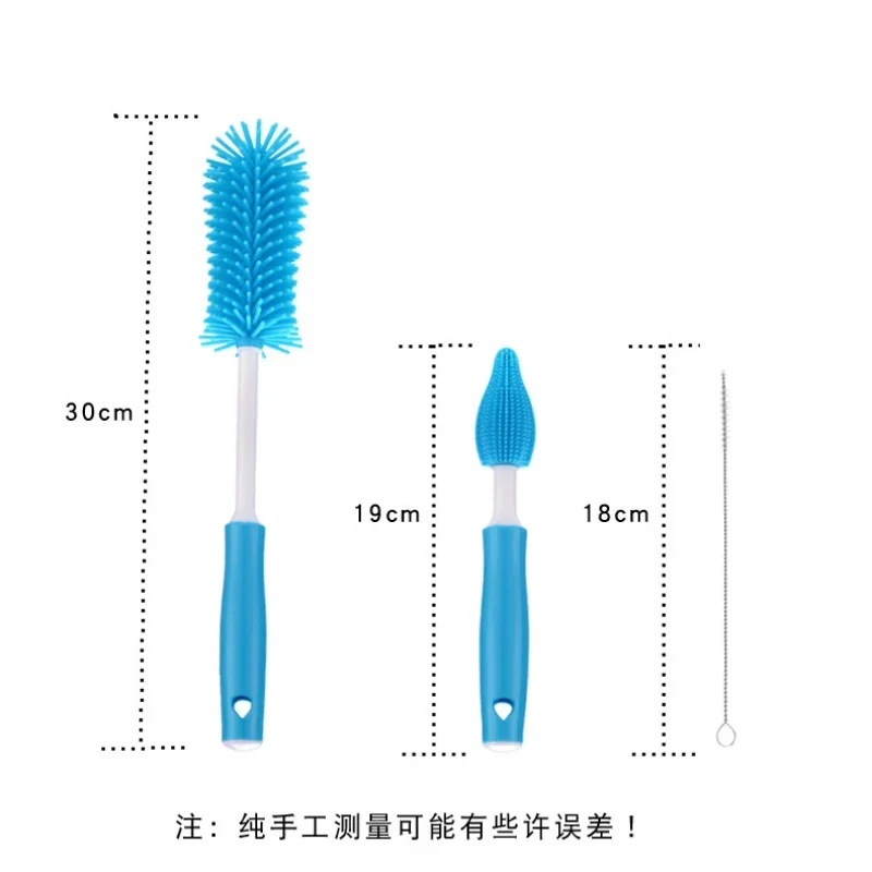 Baby Silicone Nipple Brush Straw Brush Cleaning Bottle Shaker Cleaning Brush Set Bottlebrush