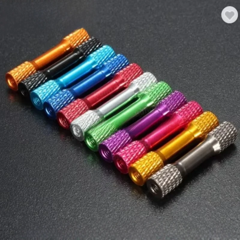50pcs/lot M3 Double Knurled Multi-color Aluminum Standoff For RC Multirotors For Racing Cross Drones Quadcopters
