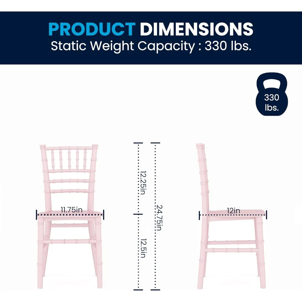 Children's Resin Event Chairs, Commercial/Residential All Occasion Chairs for Kids, 330 lb. Static Weight Capacity, Set of 10 image 2