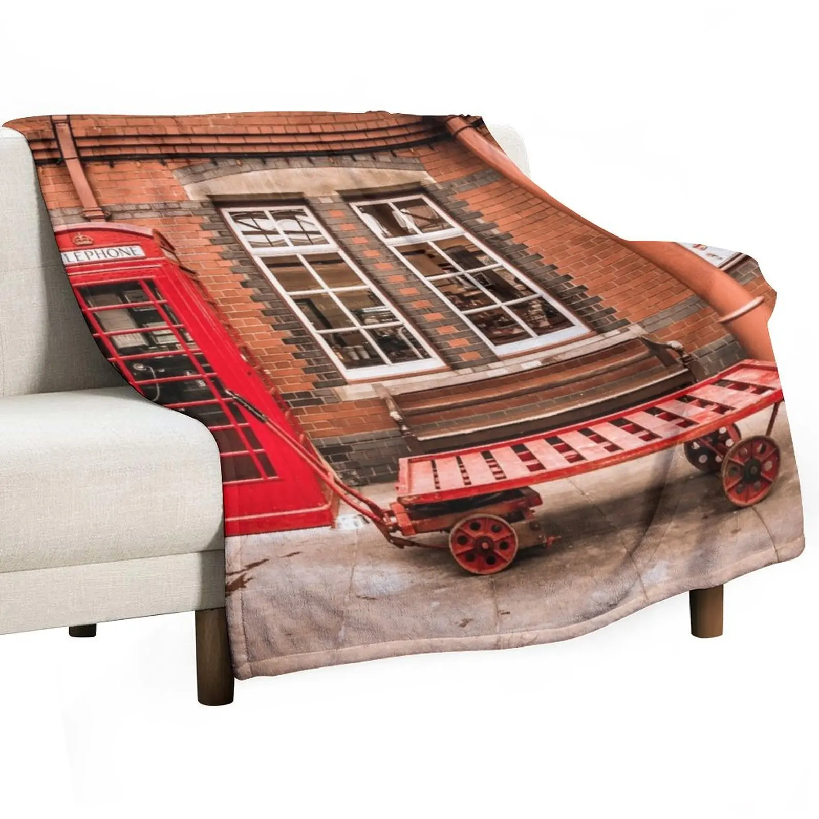 Old train station, UK Throw Blanket Plush Decorative Beds Blankets