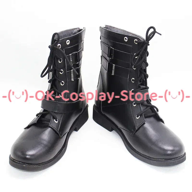 Alice Shoes Aerith Gainsborough Cosplay Shoes Game FF7 Aeris Cosplay Prop PU Leather Shoes Halloween Carnival Boots Custom Made