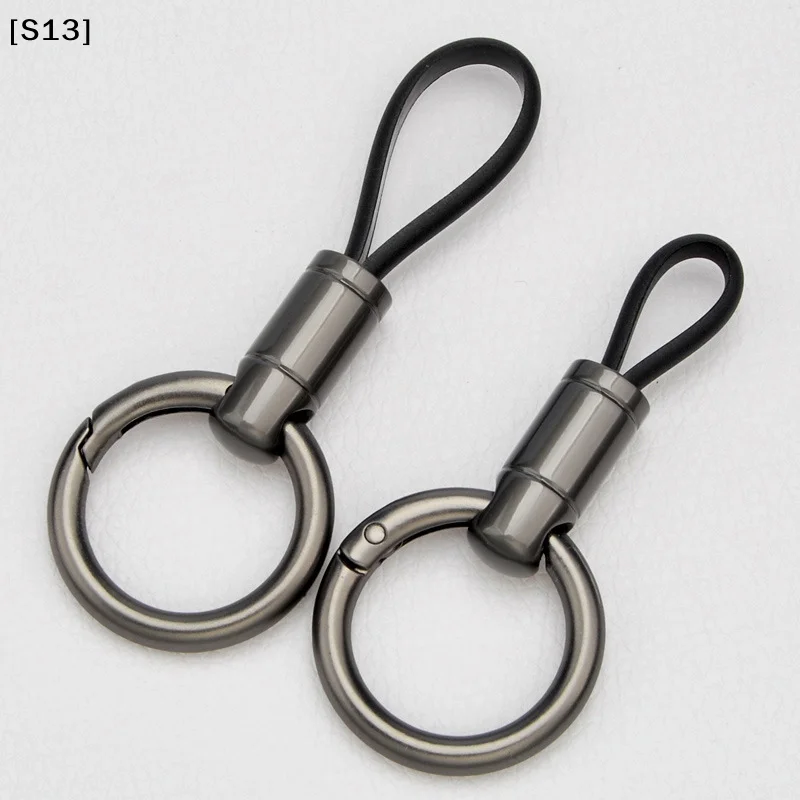 Anti-Lost Car Key Ring High Quality plit Rings Keyring Leather Rope Pendant Car Key Pendant Keychain Holder[S13]