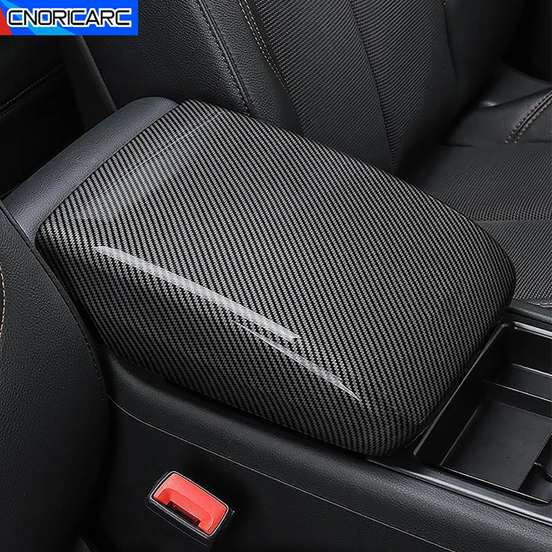 

Car Center Console Armrest Box Panel Cover Decoration Sticker Trim For Adui Q5 FY 2018-2022 LHD Carbon Fiber Black Color Decals