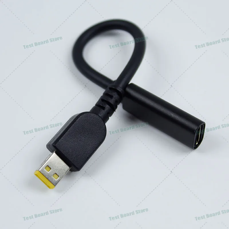 1 szt. Adapter wtyczki żeńskiej na kwadratową typu C konwerter 20 V dla Lenovo Thinkpad 10 Helix Dell Hp Asus