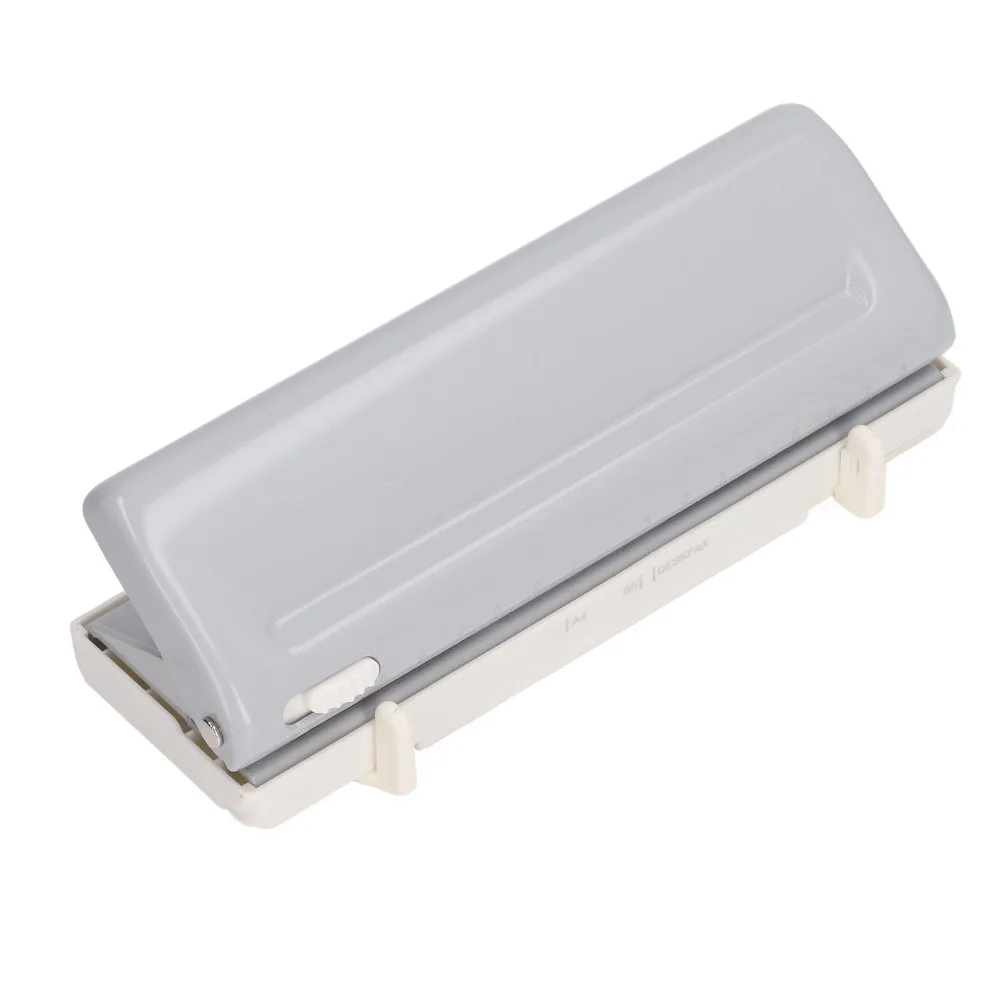 ABS 6 Hole Paper Punch 5.5mm Hole Diameter Solid Adjustable Paper Puncher Adjustable Center Spacing Practical