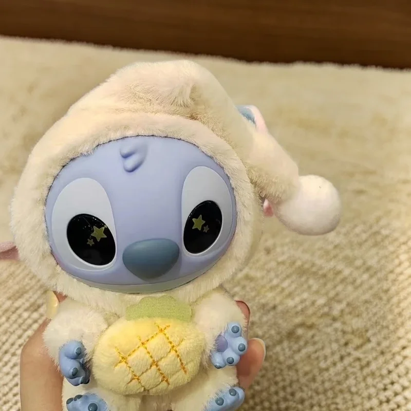 2025 Stitch Hot Eating Before Bed Series caja ciega juguetes hermosa caja ciega muñecas vinilo felpa punto disney anime kawaii