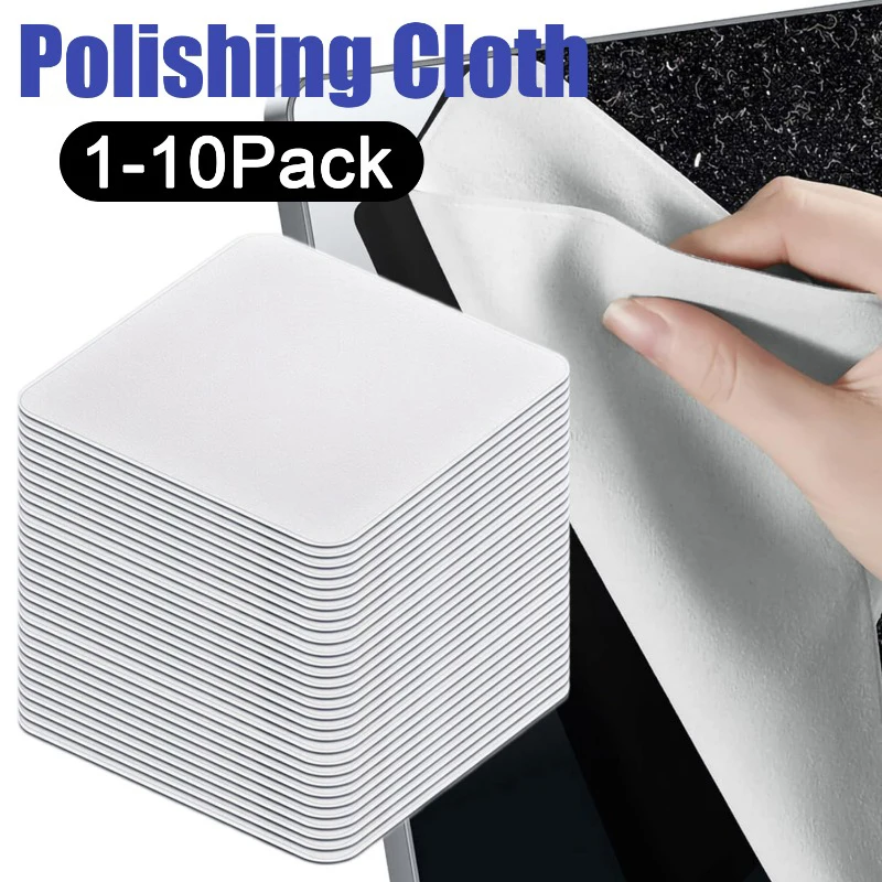 1-10PCS Polishing Cloth For iPhone 1:1 Nano-Texture Screen Cleaning Cloth For iPad Macbook Airpods Apple Watch Display Cleaner