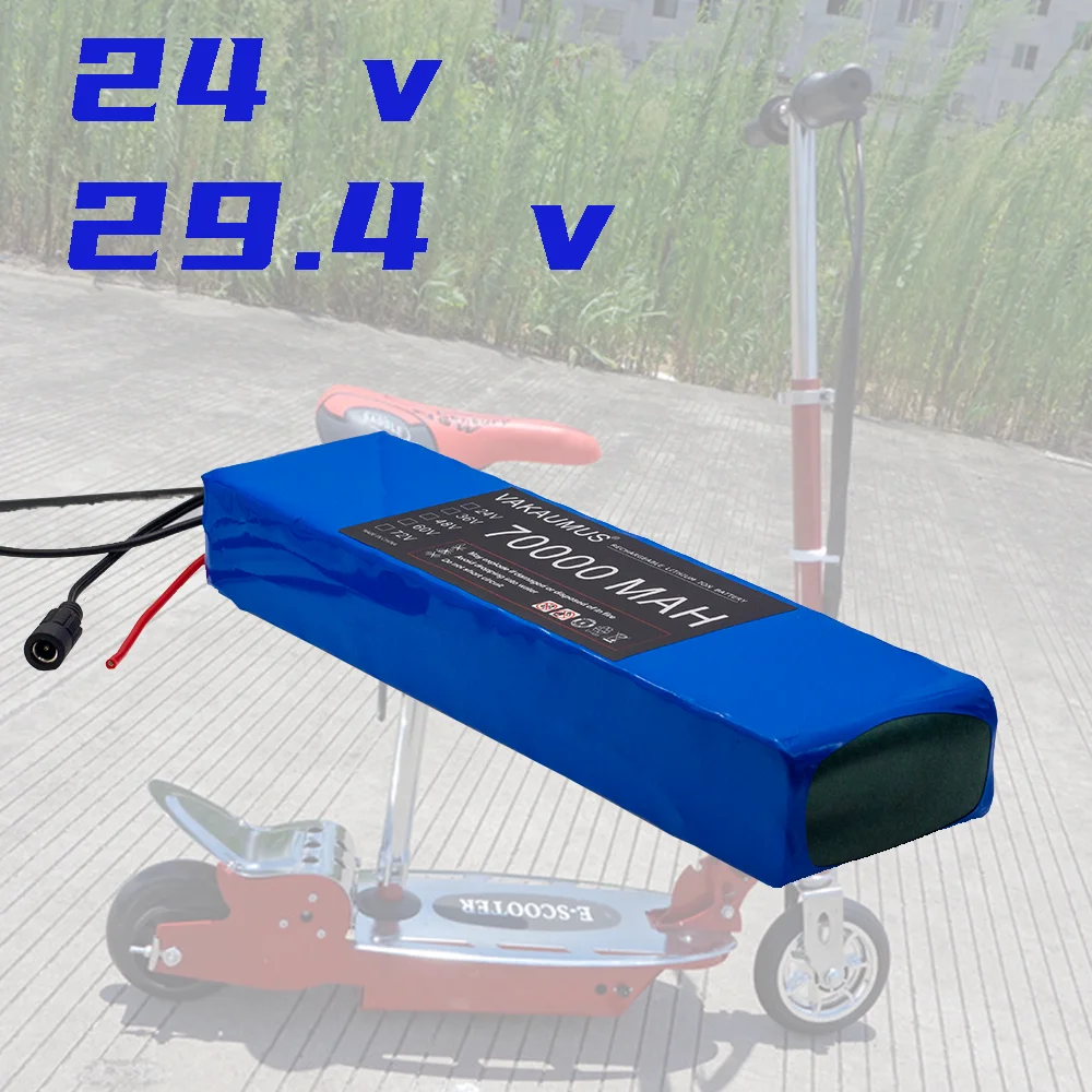 24v 70ah bateria de grande capacidade 7s4p 29.4v bms original bicicleta elétrica cadeira de rodas scooter bateria de lítio + carregador