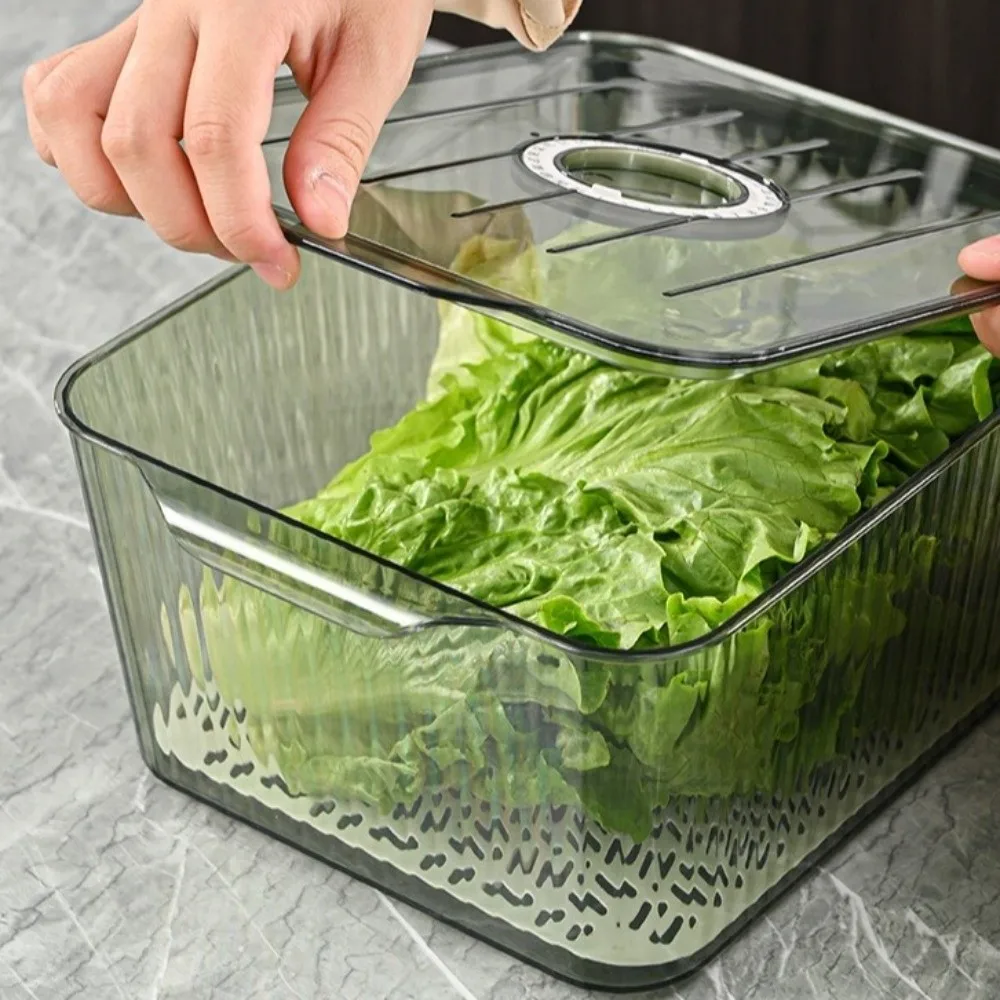 

Food-Grade Refrigerator Storage Box Stackable with Lid Fridge Egg Holder Plastic Timing Fresh Food Storage Containers Picnic