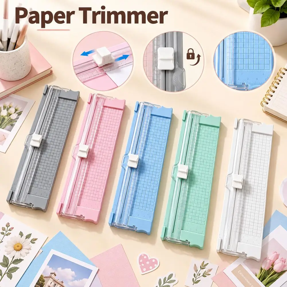 A4 Paper Cutter, Replaceable Blade, Durable Paper Cutter, Office Scrapbook Photo Cutting Tool, One-Way Cutting Device