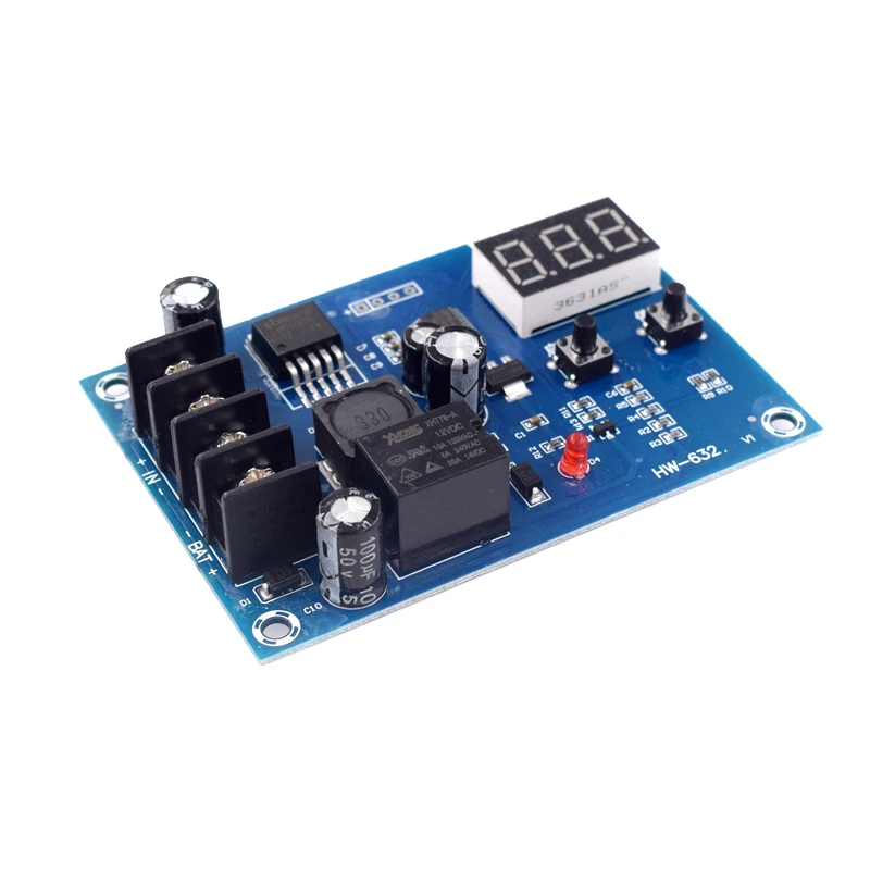 HW-632 Charging Control Module 12-24V Storage Lithium Battery Charger Control Switch Protection Board With LED Display NEW