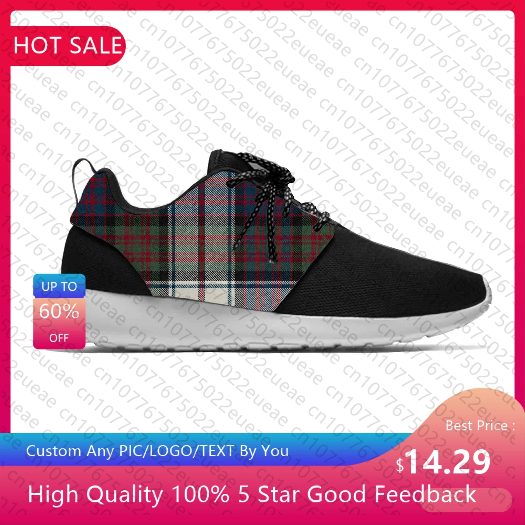 MacDonald Tartan Plaid scozzese Stewart scarpe da corsa sportive estetiche Casual traspirante leggero stampa 3D uomo donna Sneakers