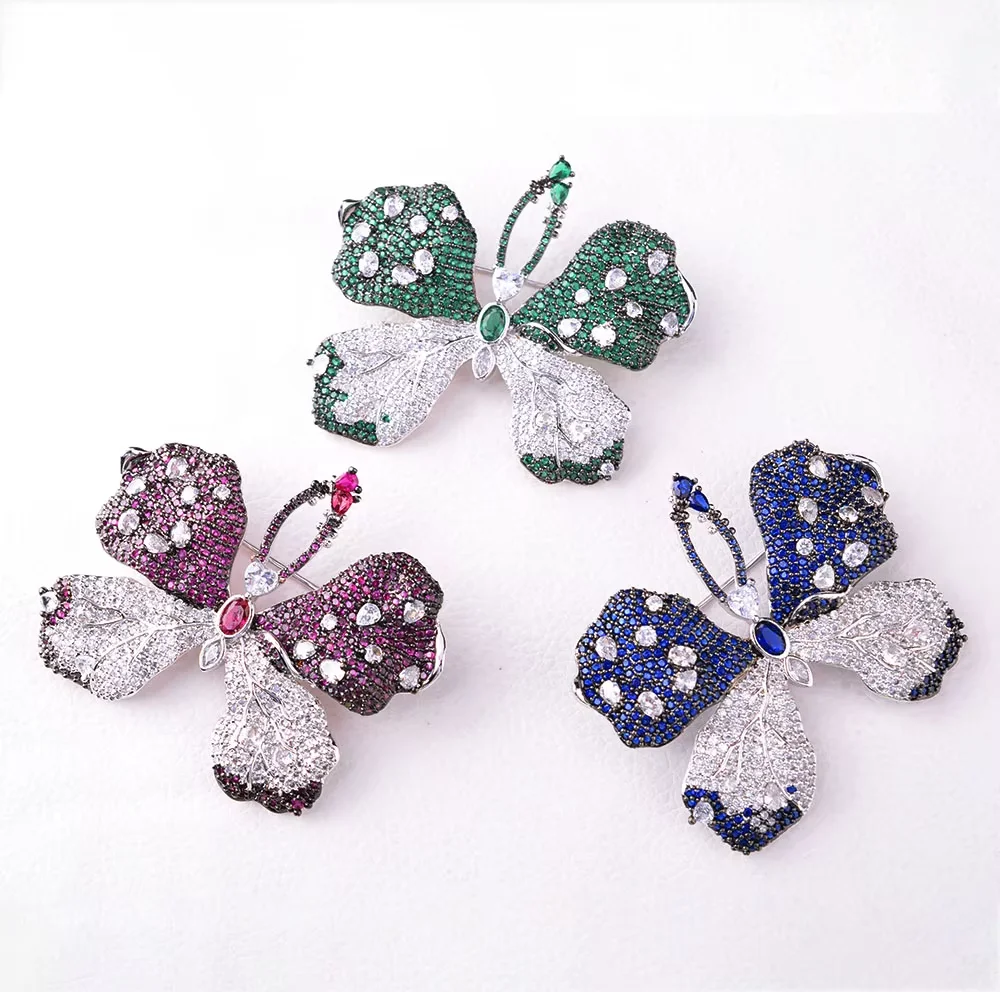 

1pc Women's Beautiful Crystal Zirconia Fashion Butterfly brooch