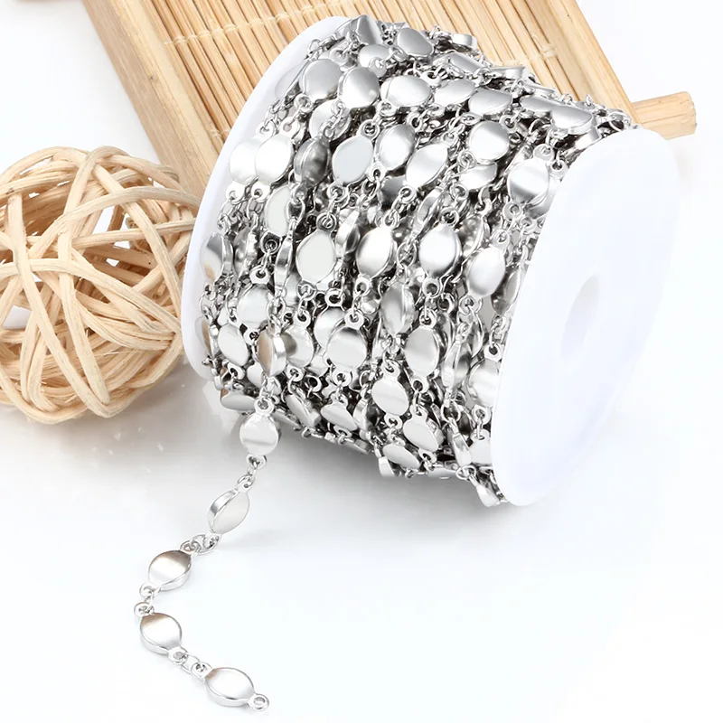 

1 метр нержавеющая сталь 5 мм звеньевая цепочка ручной работы украшения ремесленные браслеты ожерелье для женщин изготовление ювелирных изделий DIY аксессуары