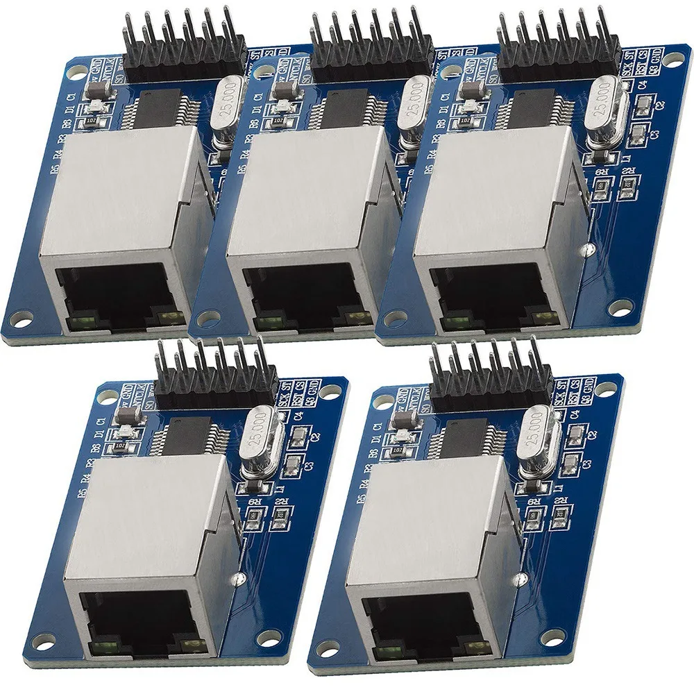 

5 Pack ENC28J60 Ethernet Shield LAN Network Module Compatible with for Arduino, Development Board Supporting Module