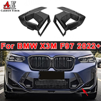 Carbon Fiber Front Air Intake Bumper Lip Diffuser Air Vent For BMW X3M F97 LCI 2022+ Spoiler Splitter Body Kit Car Accessories