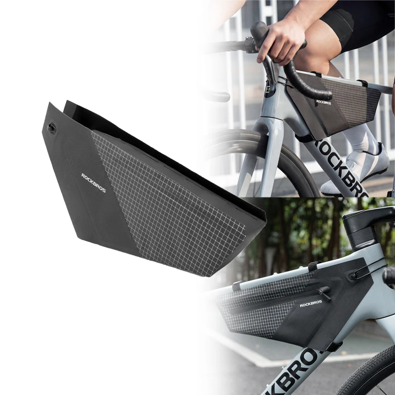 Bolsa para bicicleta de ciclismo al aire libre, gran capacidad, para MTB, bolsa para cuadro de bicicleta de carretera, bolsa triangular, bolsa para billetera, kit de herramientas