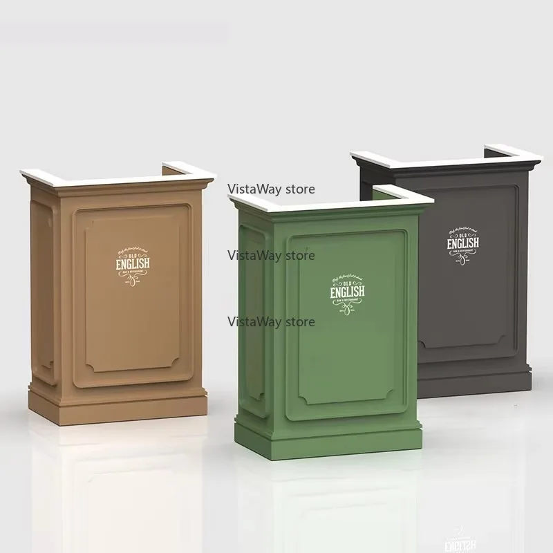 2026 New Best Selling Custom Reception Desk Beauty Salon Counter Small Reception Table Nail Salon Reception Desk