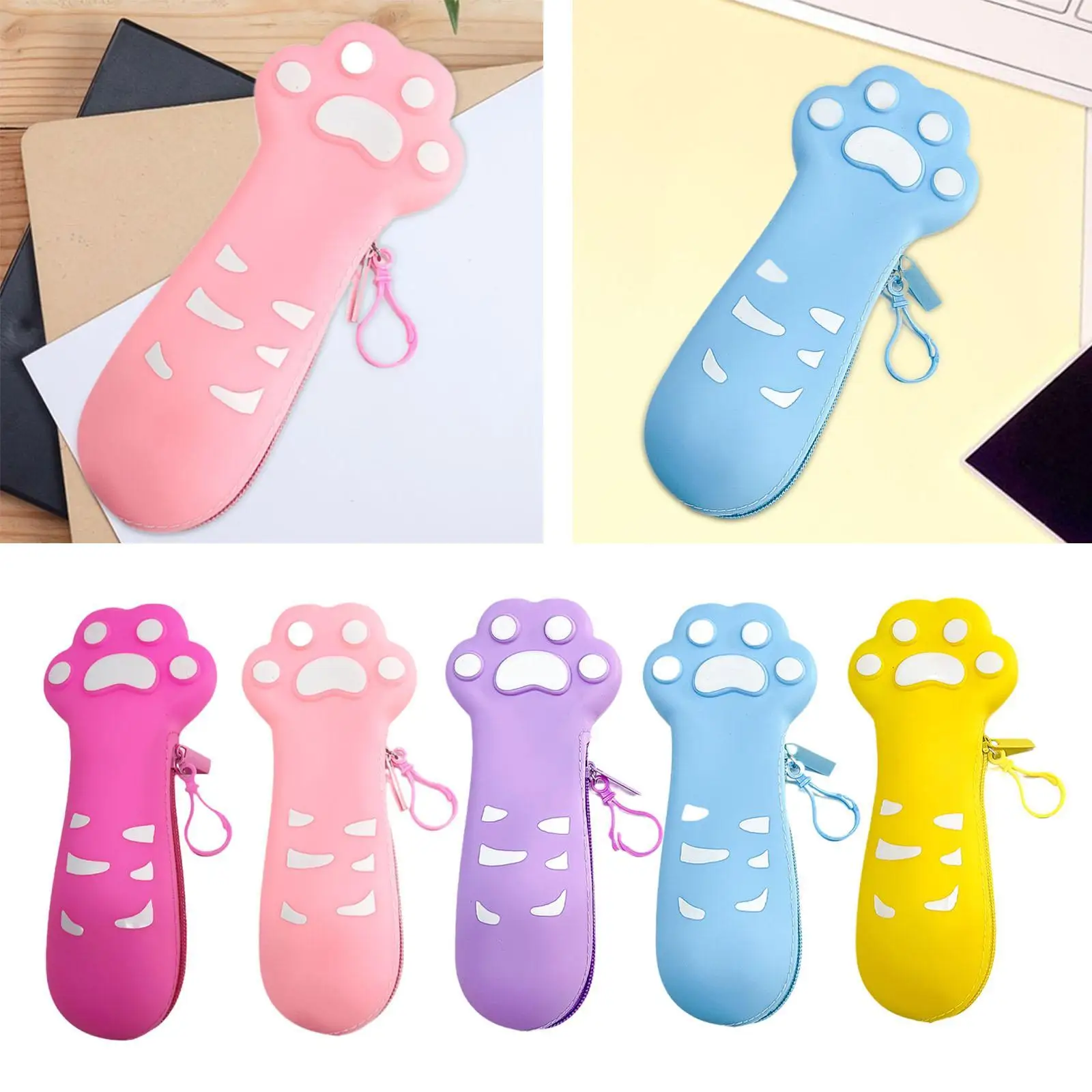 مقلمة من السيليكون للفتيات هدية إبداعية للطلاب حقيبة أقلام رصاص متعددة الأغراض #1