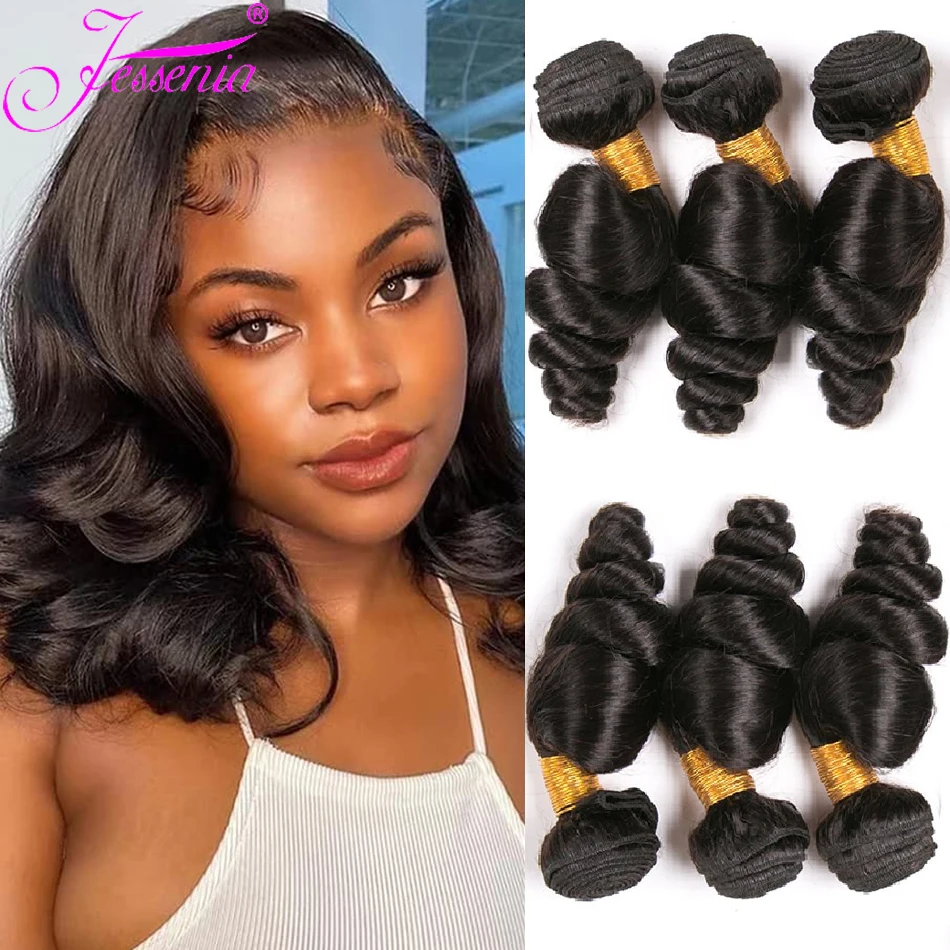 Tissage Loose Wave Bundles Remy Virgin Extension 3Bundles Deal Deep Loose Indian Weave Bundles Raw Unprocessed Human Isee Hair