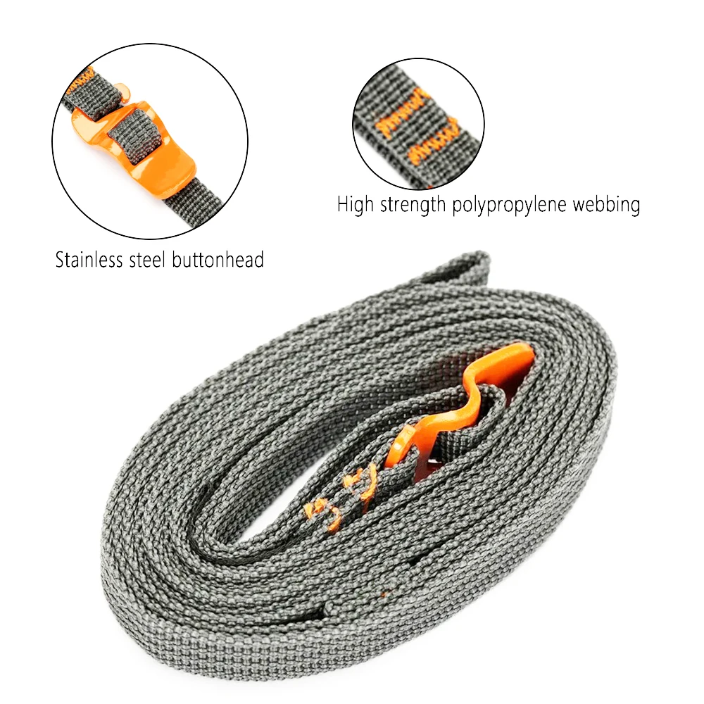 Travel Outdoor Baggage Backpack Nylon Rope With Quick Release Hook Hiking Climbing Belts Buckle Tie-Down Belt Cargo Straps