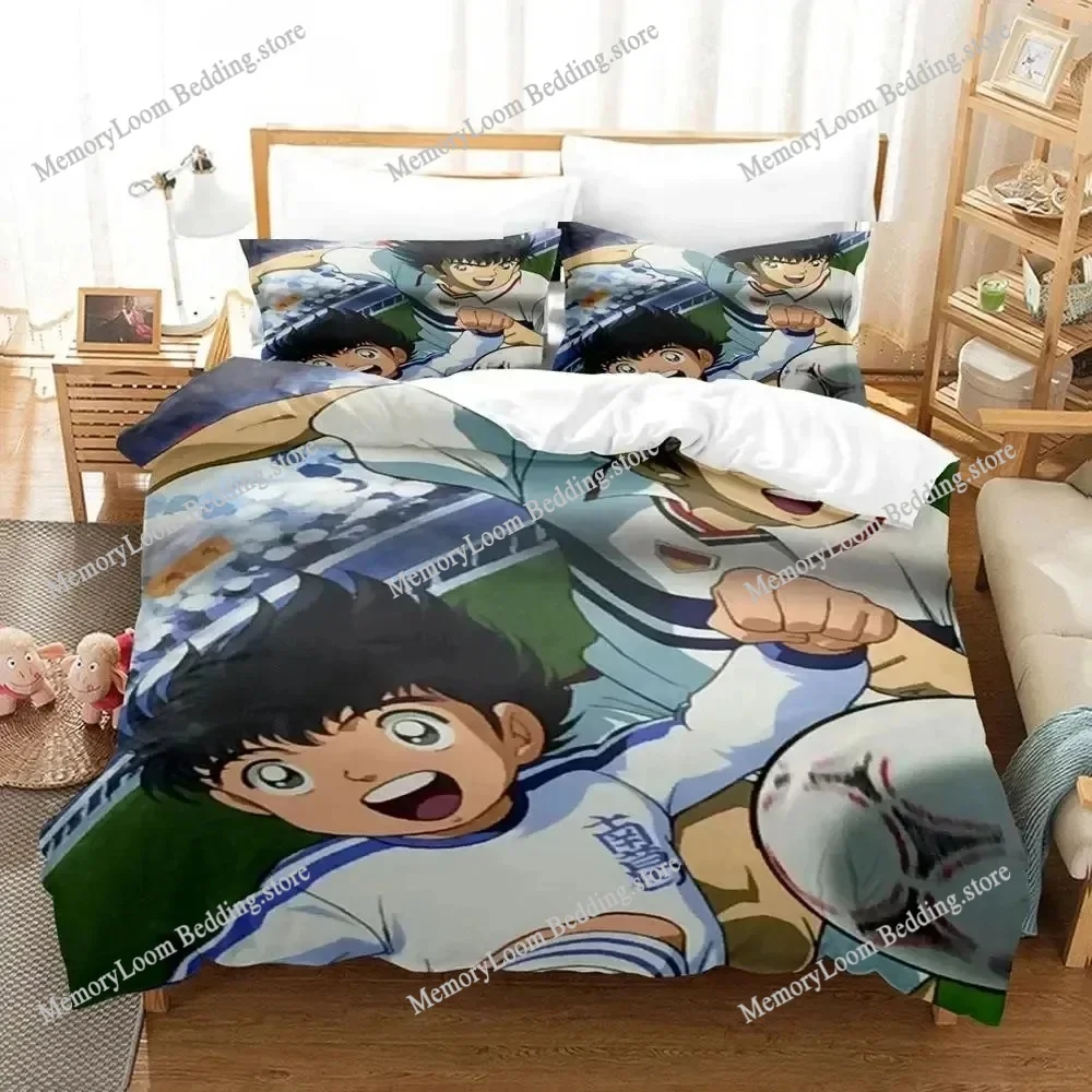 

3D Printed Anime Captain Tsubasa Bedding Set Boys Girls Twin Queen Size Duvet Cover Pillowcase Bed Kids Adult Home Textileextile