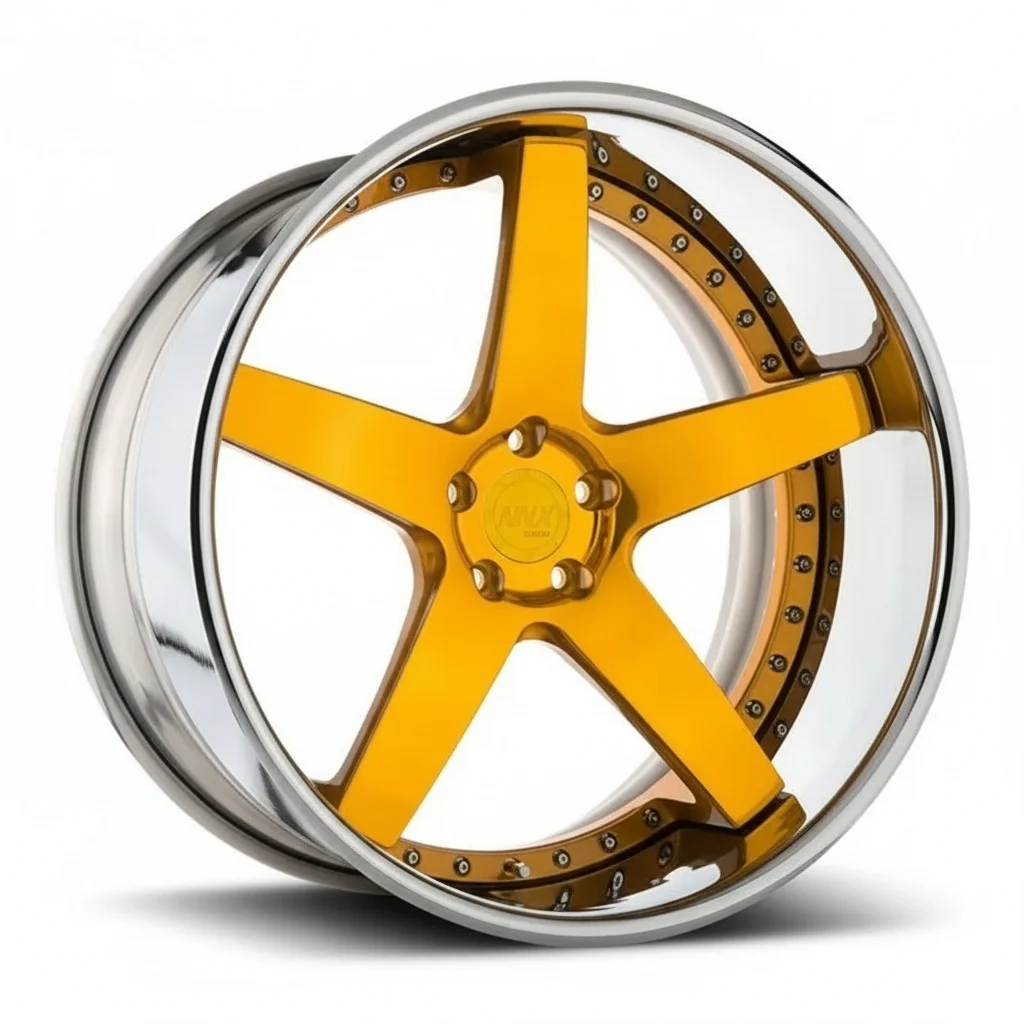 

Forged Aluminum Rims, 15-18 Inch 3 Piece Car Wheels, 5x114.3 Bolt Pattern, 5-Hole Heavy Duty Custom Tuning Parts