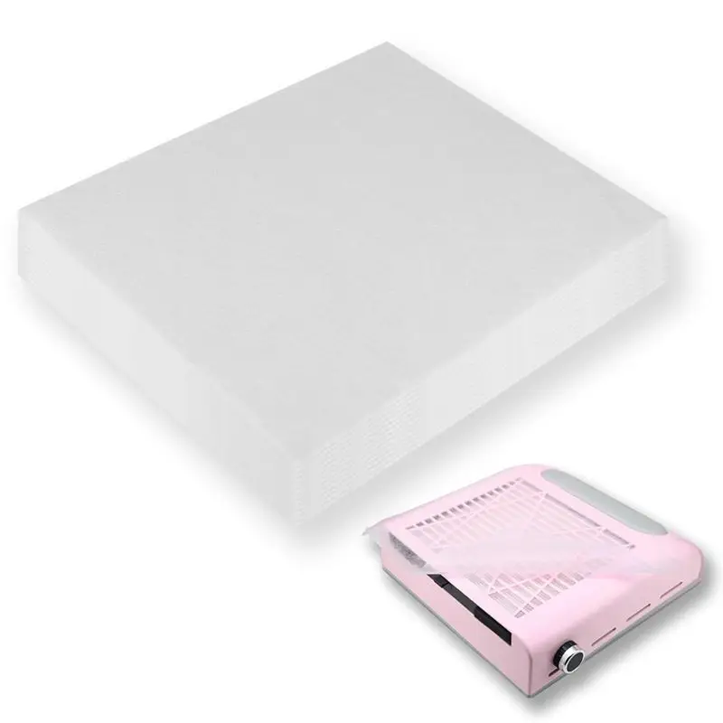 ABKJ-Disposable Dust Vacuum Filter 300Pcs Dust Cleaner Replacement Filter Paper Nail Tech Supplies Accessories White