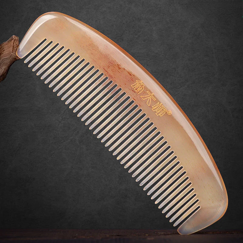 

Fine Tooth Hair Comb Premium Natural Sheep Horn Comb 100% Handmade Anti Static Hair Detangler Comb Without Handle