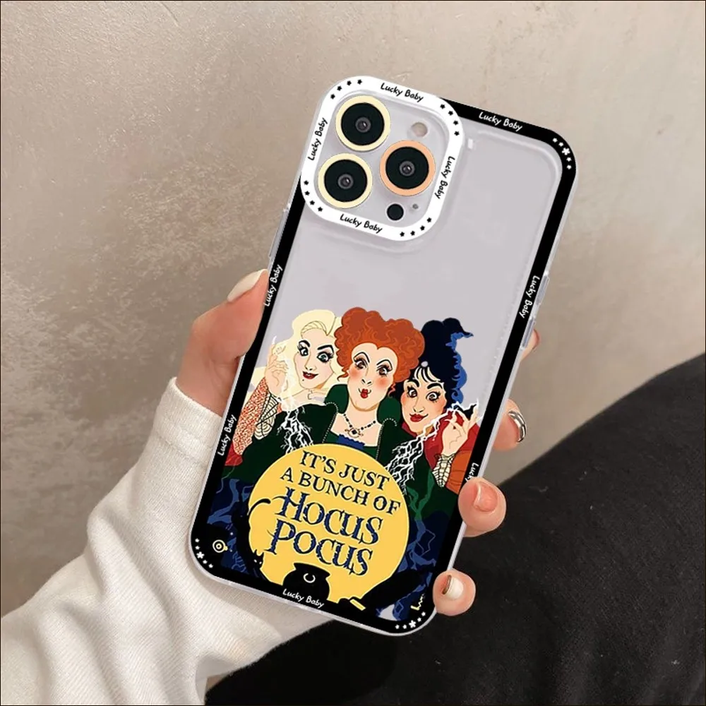 Disney Hocus Pocus Phone Case For iPhone 13 14 Pro Max XS XR 12 11 Pro 13 Mini 6 7 8 Plus Soft Clear Back Cover