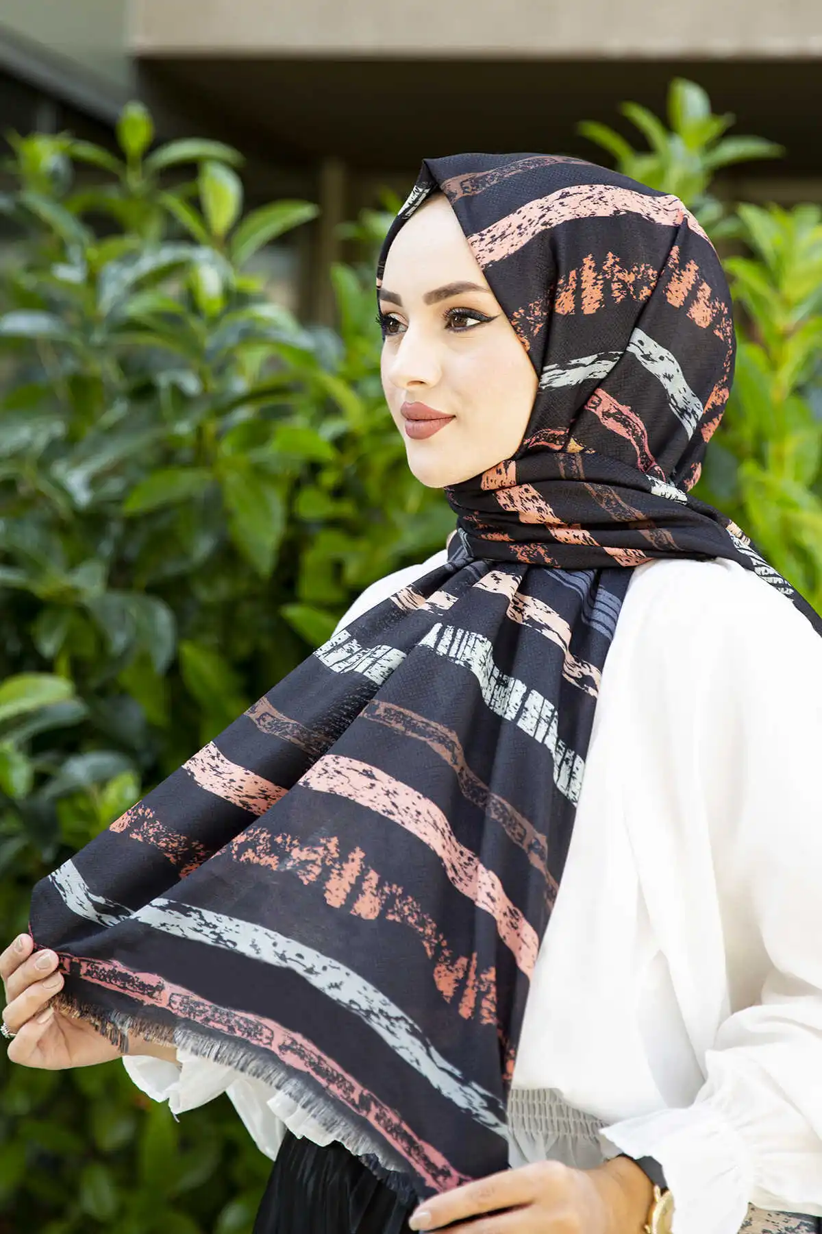 Cotton Pattern Shawl E-Winter Autumn 2021 Muslim Women Hijab headscarf Islamic Turkey