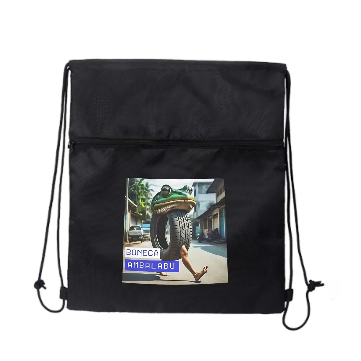 

Гибридный уличный складной рюкзак Frog Tire на шнурке, легкий, простой и модный спортивный рюкзак унисекс