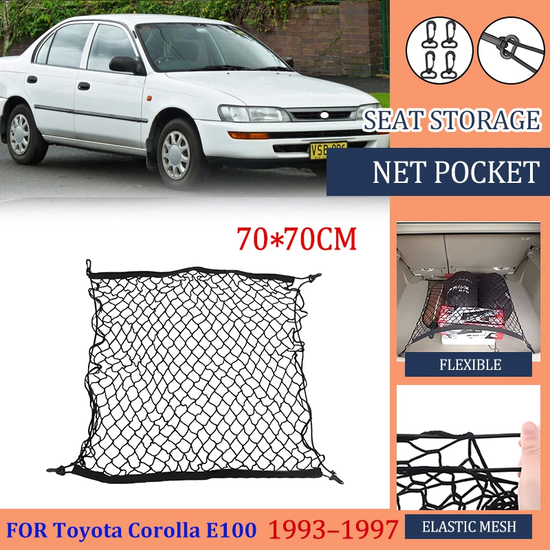 Car Trunk Net For Toyota Corolla E100 1993 1994 1995 1996 1997 Nylon Mesh Auto Rear Trunk Interior Car Accessories Parts Durable