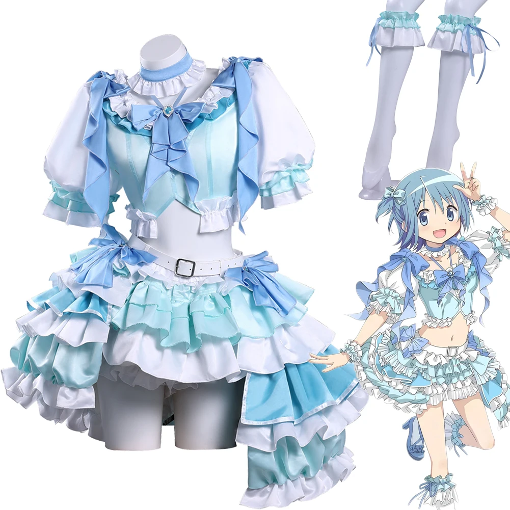 

Костюм для косплея Мики Саяки из аниме «Маги: Повелительница магии», синее платье, юбка, униформа, женская одежда для Хэллоуина, карнавальные костюмы для вечеринок