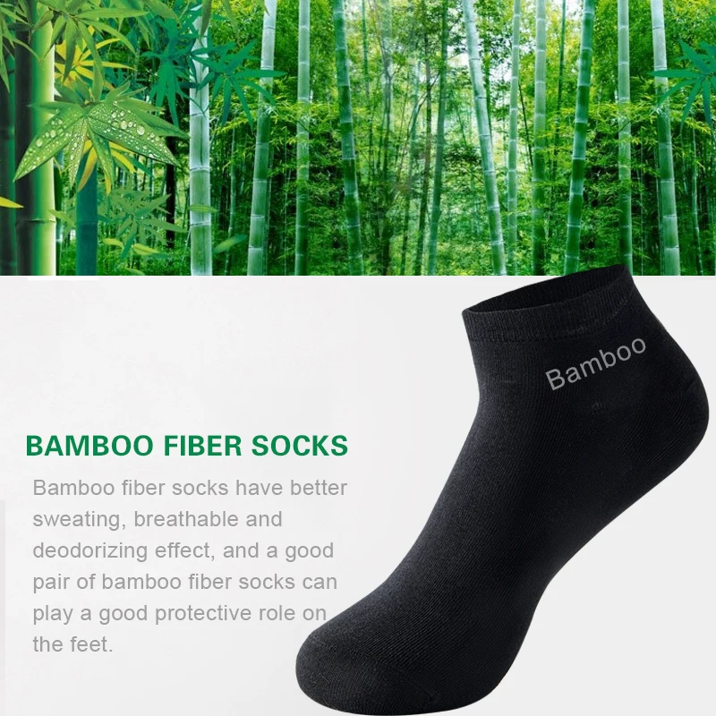 10 Paar hochwertige Herren-Socken aus Bambusfaser, Sommer, dünn, schweißabsorbierend, Deodorant, für Herren, Business-Casual, formelle schwarze Socken, Geschenk – Detail 1