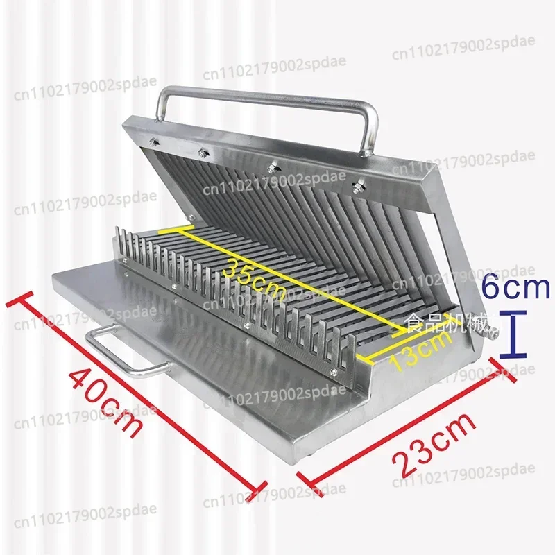 Slicer wide slit reinforced knife manual thickened stainless steel 10-15mm cutting watermelon pepper bean cucumber