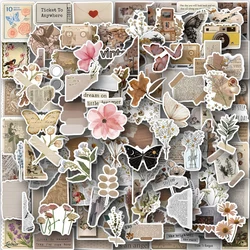 10/30/60/120PCS Retro Art Flower Butterfly adesivi estetici decalcomania Vintage Laptop Phone bagagli Scrapbook Car Graffiti Sticker
