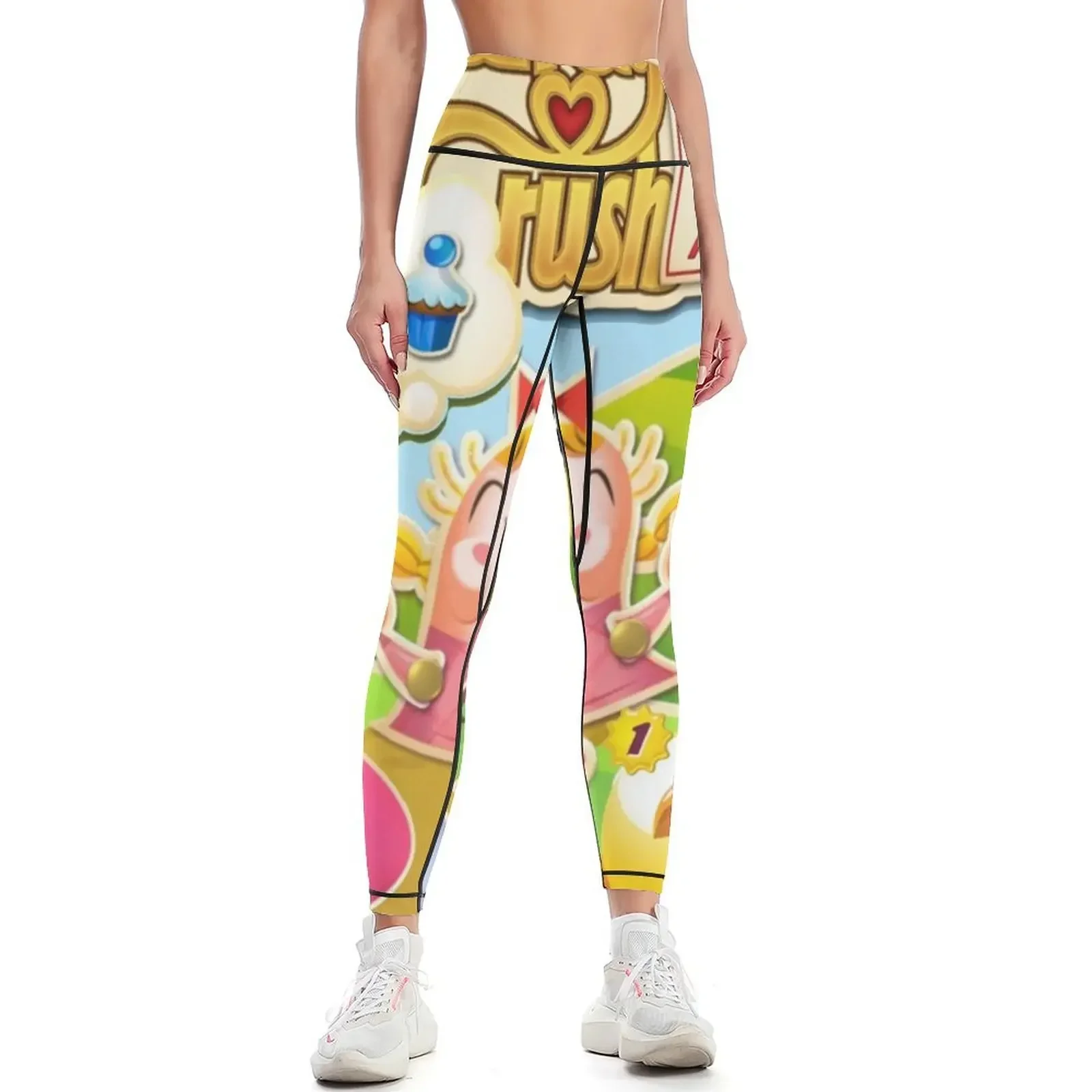 

Tiffi and Friends Candy Crush Leggings Women sports gym clothing sport set sports for gym Womens Leggings