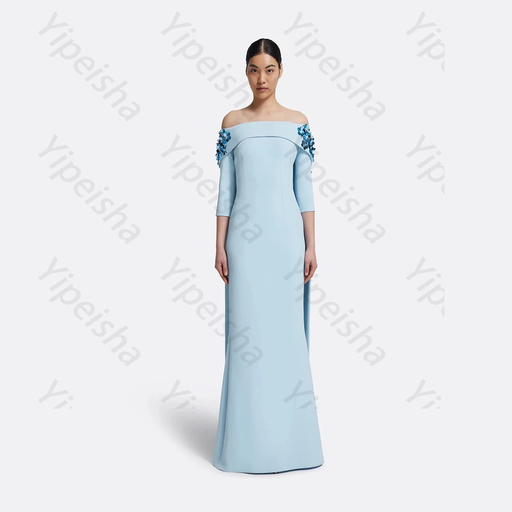 

High Quality Classic Evening Dresses Jersey for Floor-Length Off the Shoulder Prom Dress Sequin Vestidos De Fiesta Customized