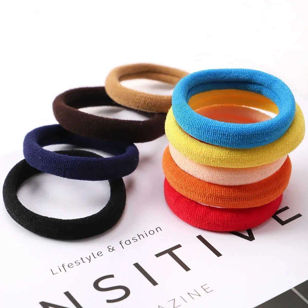 30Pcs/Lot Women Elastic Hair Bands Girls Colorful Nylon Rubber Bands Hairties Scrunchies Kids Ponytail Holder Hair Accessories