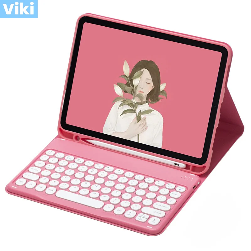 

Detachable Bluetooth Keyboard Case for iPad 10th Gen Pro 11 10.5 9.7 10.2 9th 8th 7th Air 5 4 3 2 1 with Pencil Holder Casing