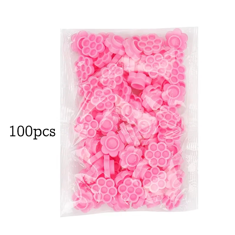 100/200/500Pcs Blooming Cups Grafting Fan False Eyelashes Lashes Rapid Bloom Sun Flower Eyelash ExtensionGlue Holder Makeup Tool