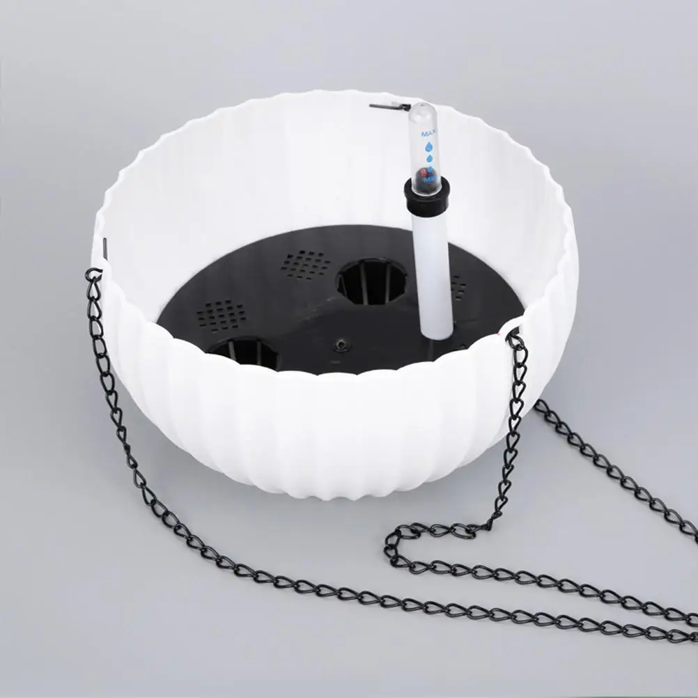 

Automatic Water Suction Flower Pot Plastic Pots Hanging Basket Clear Water Level Durable Premium Breathing Design