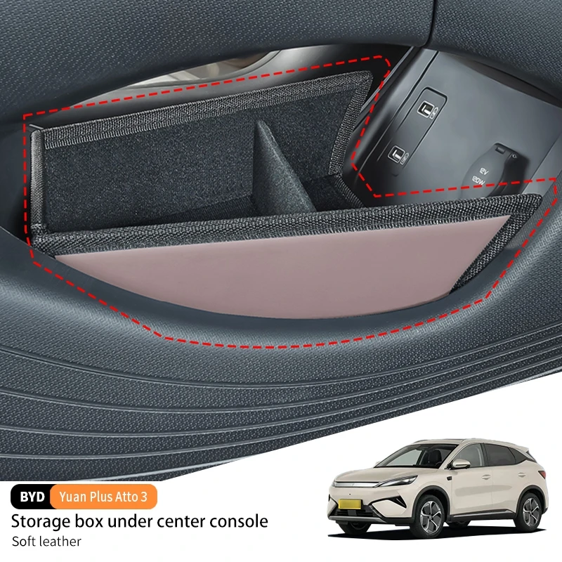 

For Byd Yuan Plus Atto 3 2022-2024 Car Storage Box Under Center Console Scratch Wear resistant Organizer Shock Absorption Case