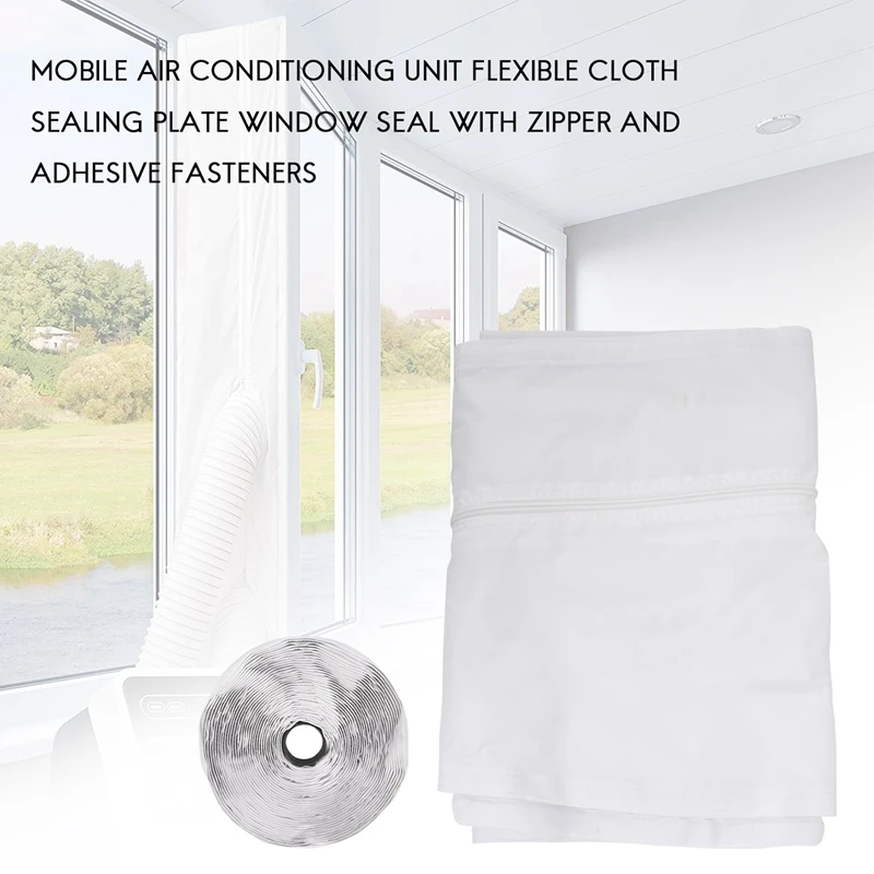 

Airlock Window Seal For Portable Air Conditioner,400 Cm Flexible Cloth Sealing Plate Window Seal With With Zip And Adhesive Fast